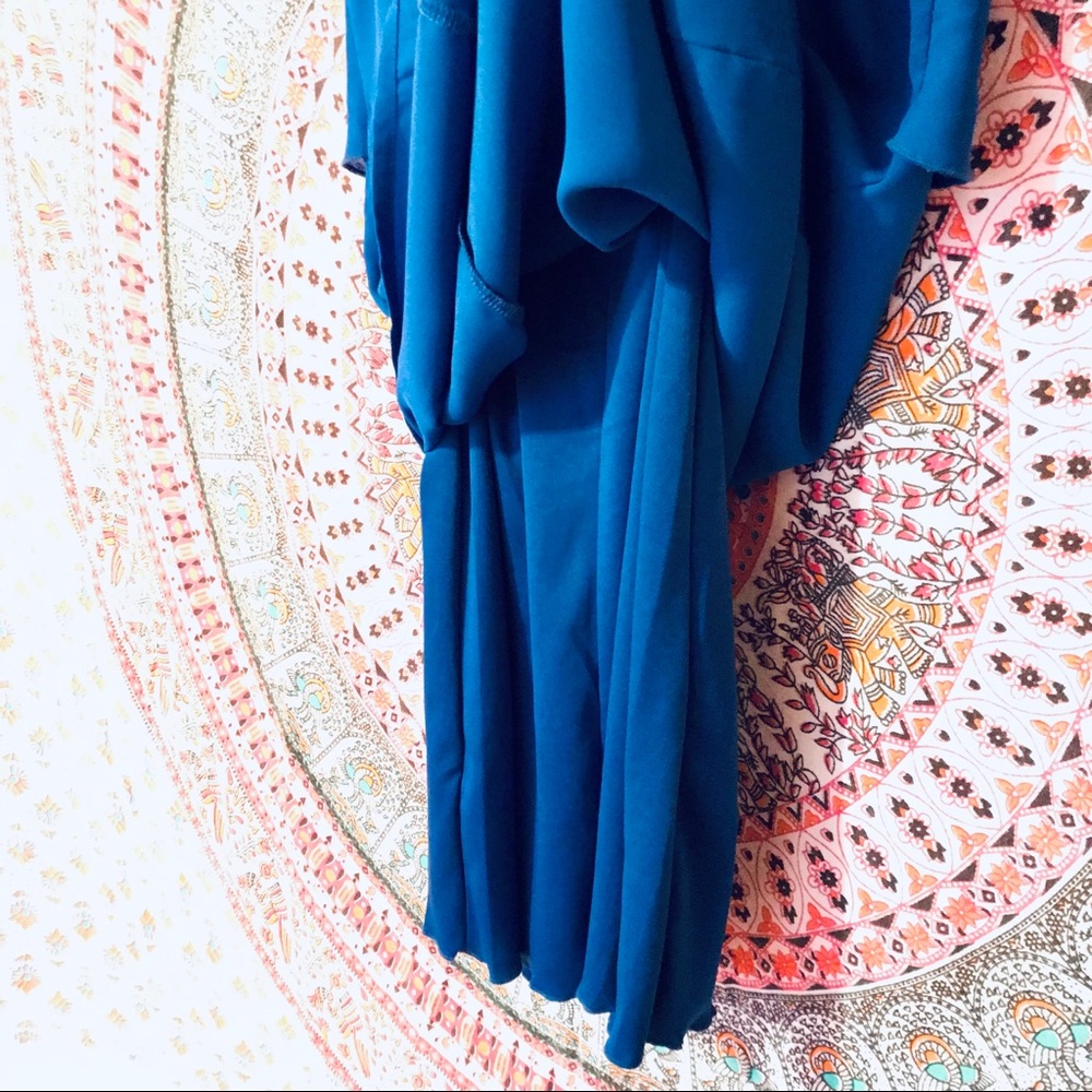 🦋 Slip On Ruffle Dress in Ocean Blue - Picture 6 of 8